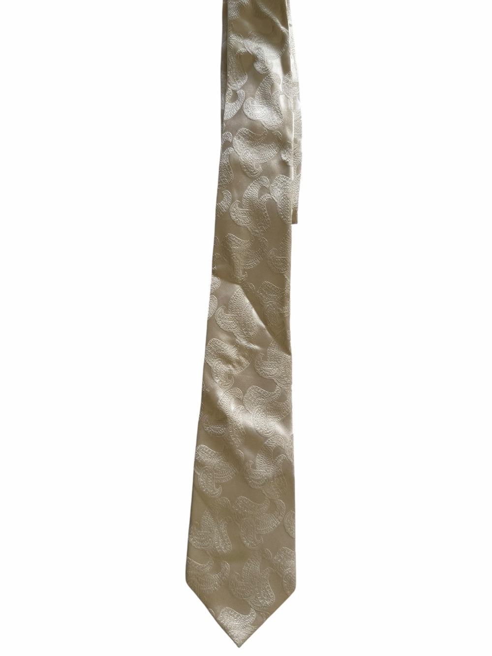 croft & barrow Ivory Paisley Jacquard Silk Tie